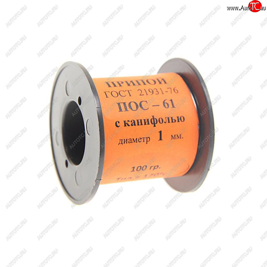 539 р. Припой ПОС-61 d=1.0мм 100г катушка с канифолью ВТО ВТО а060053  с доставкой в г. Майкоп