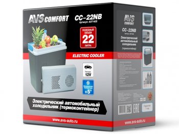 5 799 р. Автохолодильник 22л 41х24х40.5см с функцией заморозки 12V 40W 2.85кг AVS AVS a07140s  с доставкой в г. Майкоп. Увеличить фотографию 3