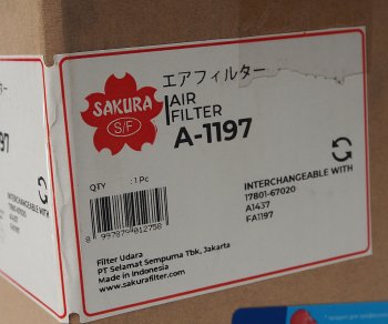 1 499 р. Фильтр воздушный TOYOTA Hiace 4 (01-07) SAKURA SAKURA a1197  с доставкой в г. Майкоп. Увеличить фотографию 5