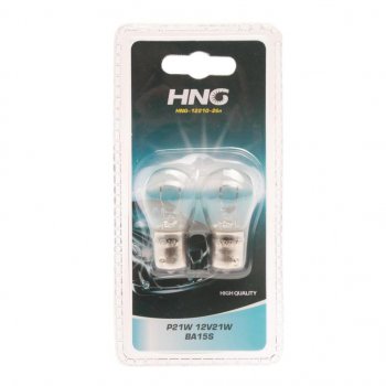 62 р. Лампа 12V P21W BA15s блистер (2шт.) Long Life HNG HNG а12-21-3бл  с доставкой в г. Майкоп. Увеличить фотографию 1