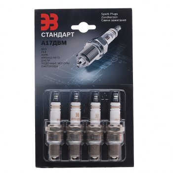 689 р. Свеча зажигания ВАЗ-2101,2106 АИ-92 (блистер) комплект 4шт. ЗАЗС ЗАЗС а17двм  с доставкой в г. Майкоп. Увеличить фотографию 1