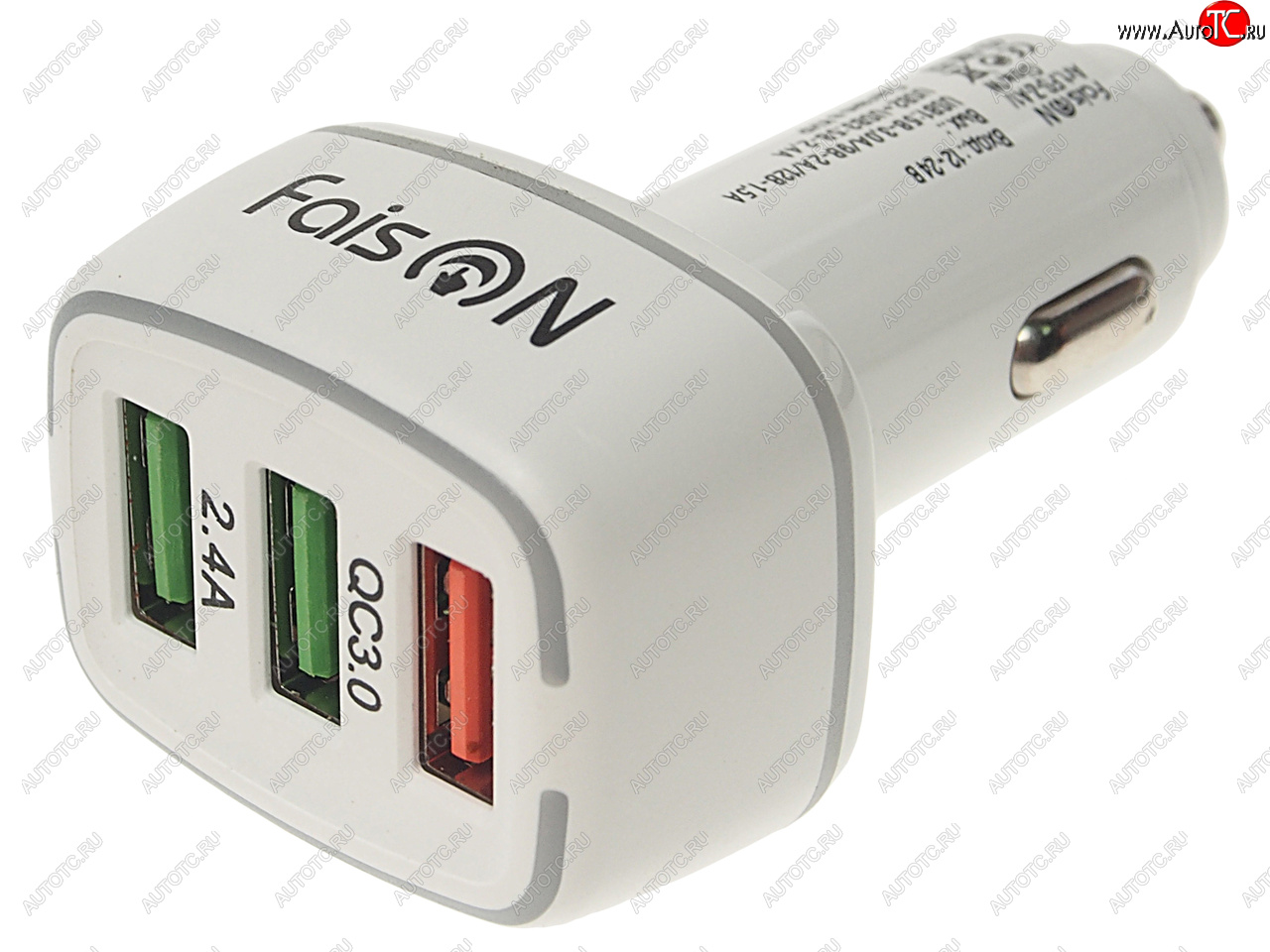 429 р. Устройство зарядное в прикуриватель 3USB 12V FAISON FAISON a1 white  с доставкой в г. Майкоп