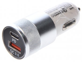 579 р. Устройство зарядное в прикуриватель 1USB + 1 Type C 12V FAISON FAISON a-23 white FAISON a-23 white  с доставкой в г. Майкоп. Увеличить фотографию 1