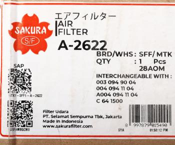 10 949 р. Фильтр воздушный MERCEDES Actros (квадратный) SAKURA SAKURA a2622  с доставкой в г. Майкоп. Увеличить фотографию 5