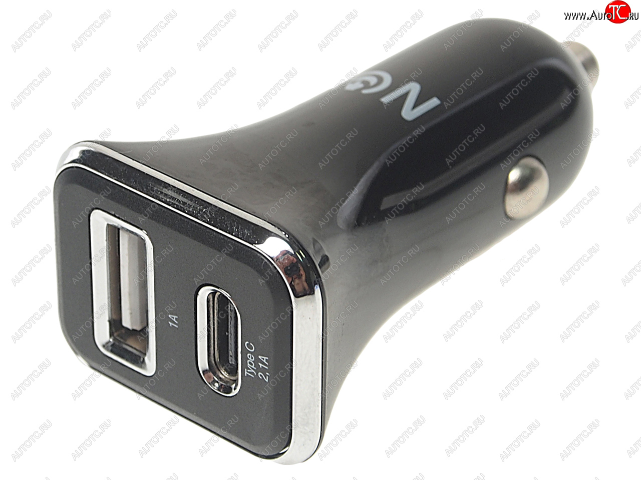449 р. Устройство зарядное в прикуриватель 1USB + 1 Type C 12V FAISON FAISON a-42 pair black  с доставкой в г. Майкоп
