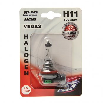 281 р. Лампа 12V H11 55W PGJ19-2 блистер (1шт.) AVS AVS a78480s  с доставкой в г. Майкоп. Увеличить фотографию 1