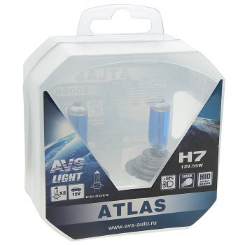 619 р. Лампа 12V H7 PX26d 55W бокс (2шт.) Atlas AVS AVS a78909s  с доставкой в г. Майкоп. Увеличить фотографию 1