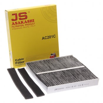 1 199 р. Фильтр воздушный салона NISSAN Almera (00-06),Primera (01-07),Murano (10-) угольный JS ASAKASHI JS ASAKASHI ac201c  с доставкой в г. Майкоп. Увеличить фотографию 1