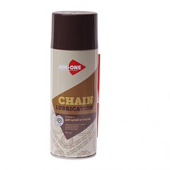 329 р. Смазка для цепей и лебедок 450мл аэрозоль Chain Lubrication AIM-ONE AIM-ONE ad-300  с доставкой в г. Майкоп. Увеличить фотографию 1
