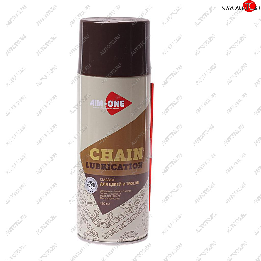 329 р. Смазка для цепей и лебедок 450мл аэрозоль Chain Lubrication AIM-ONE AIM-ONE ad-300  с доставкой в г. Майкоп