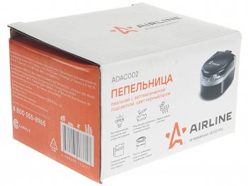 499 р. Пепельница в автомобиль с подсветкой черная AIRLINE AIRLINE adac002  с доставкой в г. Майкоп. Увеличить фотографию 3