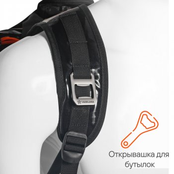 5 799 р. Сумка изотермическая-рюкзак 19л 31х39х16см черно-оранжевая AIRLINE AIRLINE adcb011  с доставкой в г. Майкоп. Увеличить фотографию 5