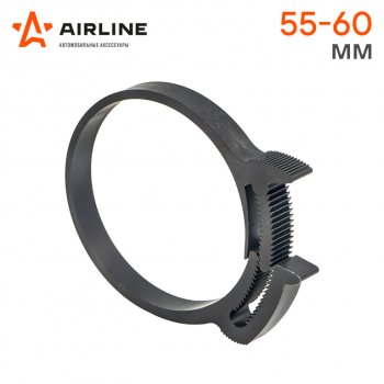 43 р. Хомут 55-609 мм, силовой зубчатый замок, пластик (ПА66) черный AIRLINE AIRLINE adhc011  с доставкой в г. Майкоп. Увеличить фотографию 2