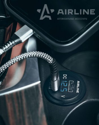 1 339 р. Розетка автомобильная встраиваемая влагозащищенная 12-24V 1 USB + 1 Type C (6.5V 3А + 5V 3А) AIRLINE AIRLINE aebj200  с доставкой в г. Майкоп. Увеличить фотографию 7