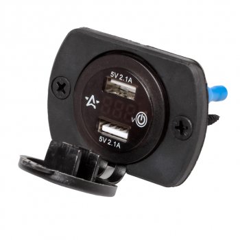 1 199 р. Розетка автомобильная встраиваемая влагозащищенная 12-24V 2USB (2.1A + 2.1A) AIRLINE AIRLINE aebj203  с доставкой в г. Майкоп. Увеличить фотографию 9