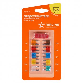 76 р. Предохранитель 5-30A флажковый MINI комплект 10шт. AIRLINE AIRLINE afu-m-02  с доставкой в г. Майкоп. Увеличить фотографию 2