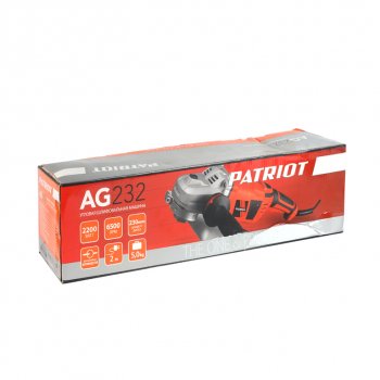 8 599 р. Машина углошлифовальная 2200Вт 230мм 6500обмин. PATRIOT PATRIOT ag 232  с доставкой в г. Майкоп. Увеличить фотографию 8