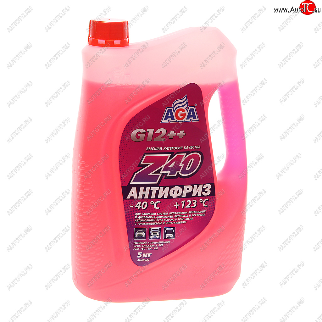 1 469 р. Антифриз красный -40C 5л Antifreeze Z40 AGA AGA aga002z  с доставкой в г. Майкоп