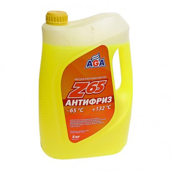 1 579 р. Антифриз желтый -65C 5л Antifreeze Z65 AGA AGA aga043z  с доставкой в г. Майкоп. Увеличить фотографию 1