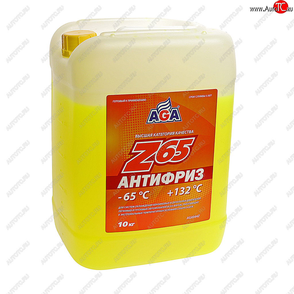 3 069 р. Антифриз желтый -65C 10кг Antifreeze Z65 AGA AGA aga044z  с доставкой в г. Майкоп
