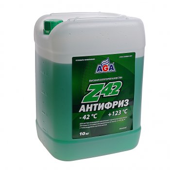 2 799 р. Антифриз зеленый -42C 10кг Antifreeze Z42 AGA AGA aga050z  с доставкой в г. Майкоп. Увеличить фотографию 1