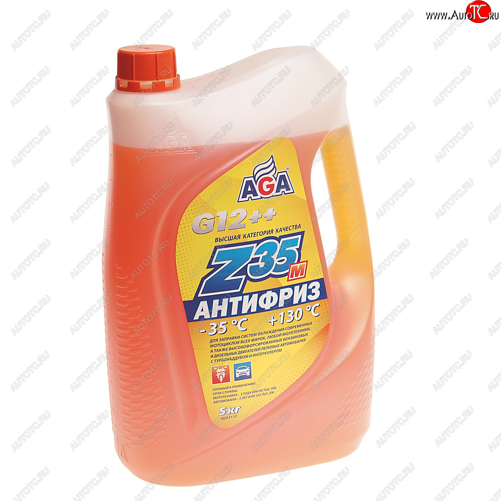 1 599 р. Антифриз оранжевый -40C 5л Antifreeze Z35m AGA AGA aga311z  с доставкой в г. Майкоп