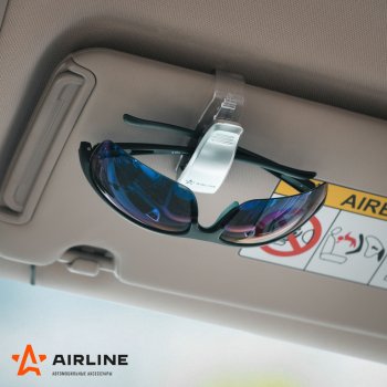 199 р. Держатель очков на солнцезащитный козырек серебристый AIRLINE AIRLINE ah-gh-01  с доставкой в г. Майкоп. Увеличить фотографию 6