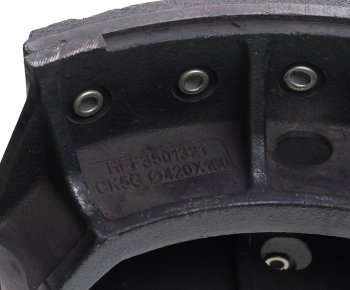 14 949 р. Колодки тормозные JAC N350 передние барабанные (1шт.) OE JAC ak35013205gjh  с доставкой в г. Майкоп. Увеличить фотографию 4