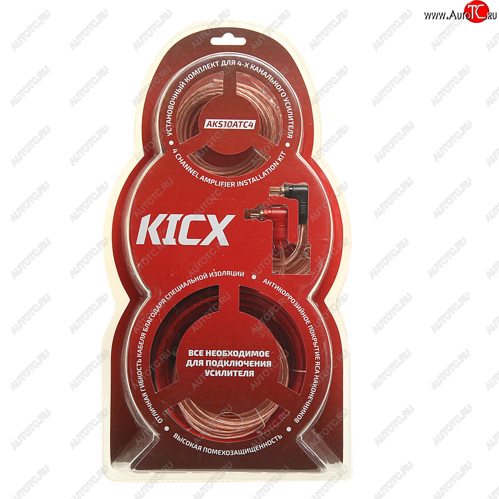 1 689 р. Набор для установки усилителя KICX KICX aks10atc4  с доставкой в г. Майкоп