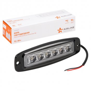 849 р. Фара рабочего света 185х60x35мм 18Вт 6LED врезная прямоугольная AIRLINE AIRLINE aled007  с доставкой в г. Майкоп. Увеличить фотографию 4