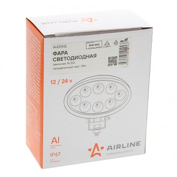 1 079 р. Фара рабочего света 140х86х55мм 24W 8LED овальная AIRLINE AIRLINE aled012  с доставкой в г. Майкоп. Увеличить фотографию 4