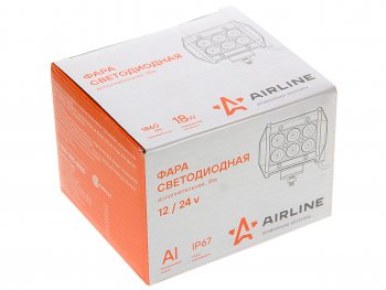 949 р. Фара рабочего света 98х78х65мм 18W 6LED 5D линза AIRLINE AIRLINE aled043  с доставкой в г. Майкоп. Увеличить фотографию 3