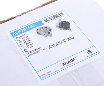 13 449 р. Генератор МАЗ,УРАЛ дв.ЯМЗ-236НЕ2,6565 28В 80А KRAUF KRAUF alr3675kl KRAUF alr3675kl  с доставкой в г. Майкоп. Увеличить фотографию 4
