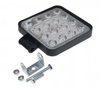 619 р. Фара рабочего света 105x105x17мм 48Вт (16 светодиодов) IP67 Allroad LUMEN LUMEN alr48wsf  с доставкой в г. Майкоп. Увеличить фотографию 1