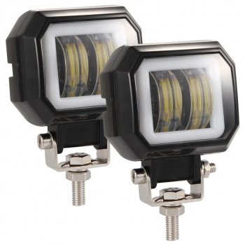 2 199 р. Фара рабочего света 74x65x55мм 20Вт с ДХО (к-т 2шт.) IP67 Allroad LUMEN LUMEN alr-af20ws  с доставкой в г. Майкоп. Увеличить фотографию 1