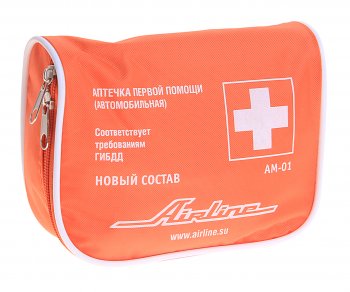 729 р. Аптечка автомобильная ГОСТ AIRLINE AIRLINE am-01  с доставкой в г. Майкоп. Увеличить фотографию 1