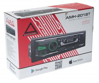 2 199 р. Магнитола автомобильная 1DIN AURA AURA amh-201bt AURA amh-201bt  с доставкой в г. Майкоп. Увеличить фотографию 4