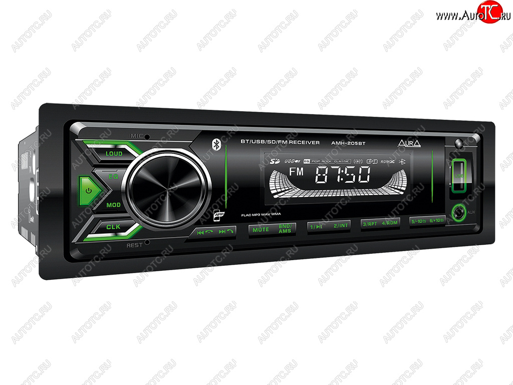 2 499 р. Магнитола автомобильная 1DIN AURA AURA amh-205bt AURA amh-205bt  с доставкой в г. Майкоп