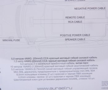 3 399 р. Набор для установки усилителя AURA AURA amp-2204  с доставкой в г. Майкоп. Увеличить фотографию 3