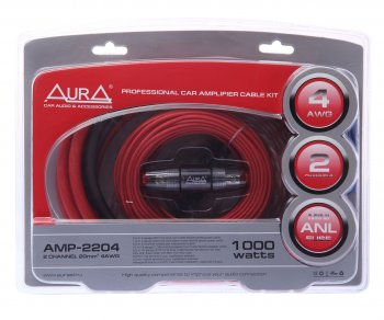 3 399 р. Набор для установки усилителя AURA AURA amp-2204  с доставкой в г. Майкоп. Увеличить фотографию 1