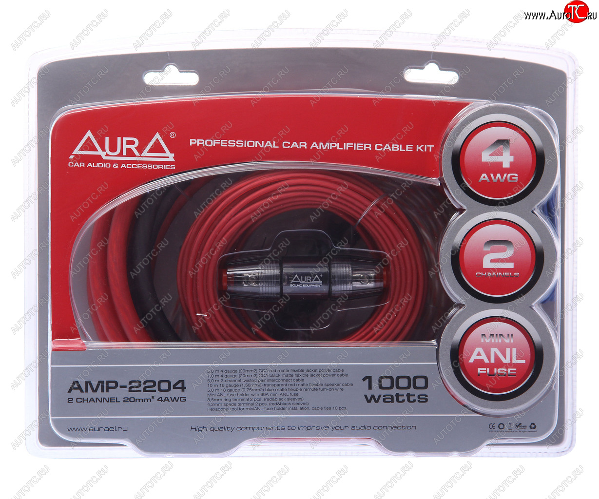 3 399 р. Набор для установки усилителя AURA AURA amp-2204  с доставкой в г. Майкоп