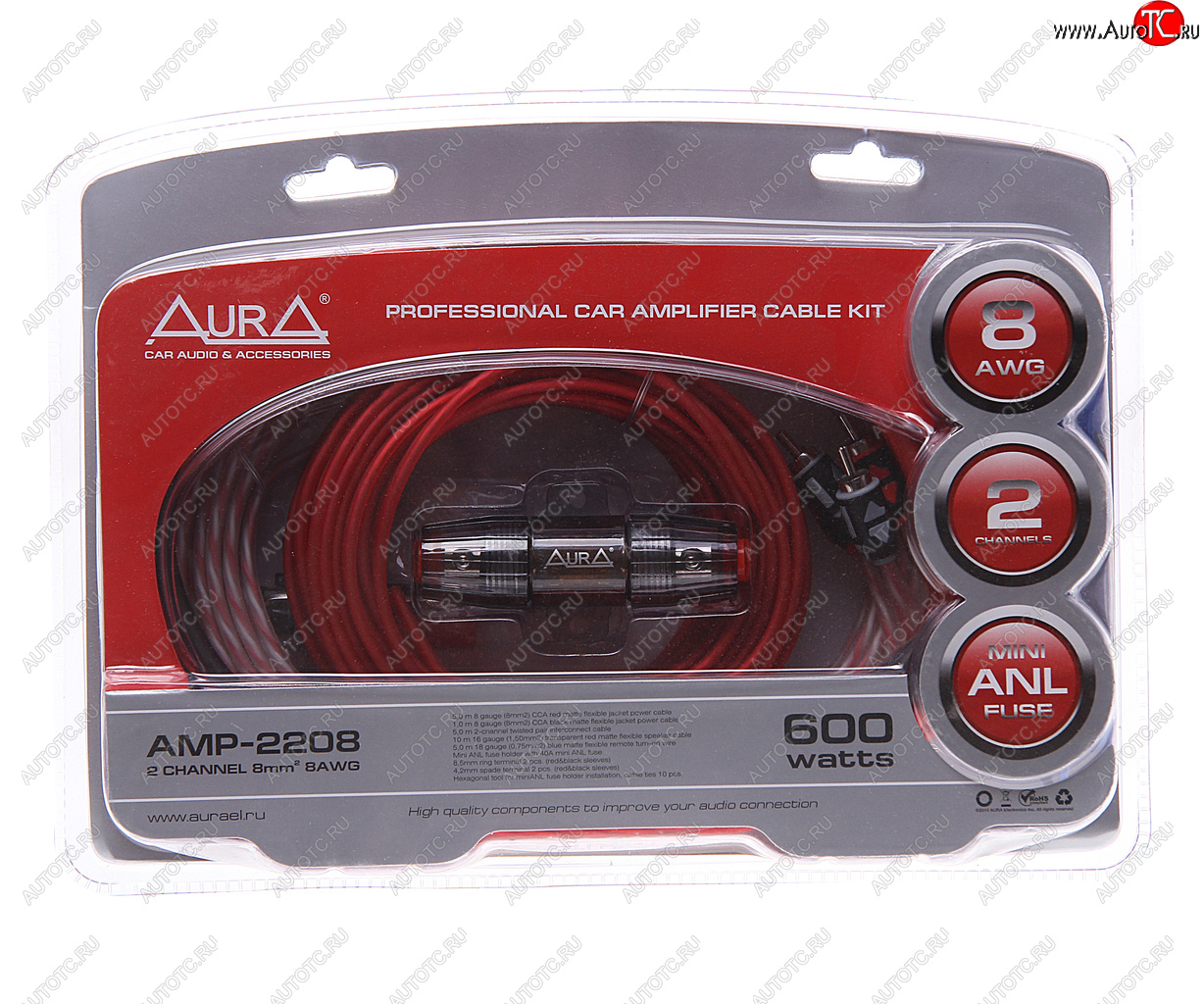 2 579 р. Набор для установки усилителя AURA AURA amp-2208  с доставкой в г. Майкоп