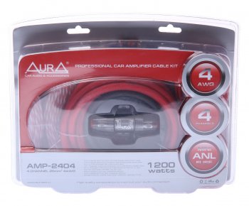 3 899 р. Набор для установки усилителя AURA AURA amp-2404  с доставкой в г. Майкоп. Увеличить фотографию 1