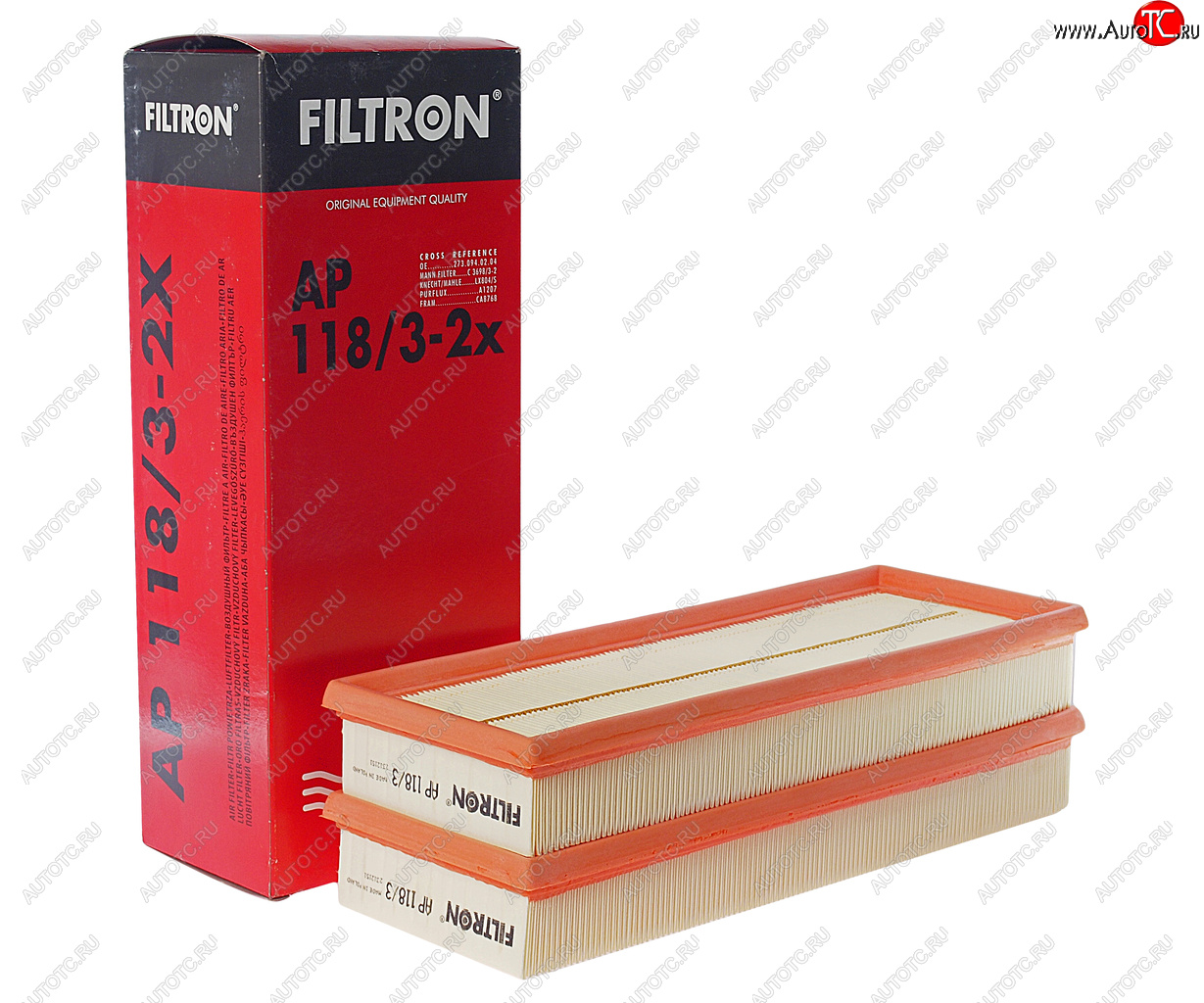 1 379 р. Фильтр воздушный MERCEDES C,E,S,ML,GL (M112M113M272M273) комплект (2шт.) FILTRON FILTRON ap1183-2x  с доставкой в г. Майкоп