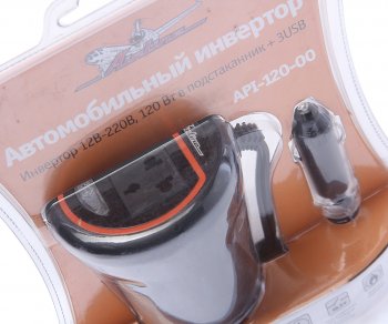 3 999 р. Преобразователь напряжения (инвертор) 12-220V 120Вт AIRLINE AIRLINE api-120-00  с доставкой в г. Майкоп. Увеличить фотографию 2