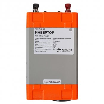 5 999 р. Преобразователь напряжения (инвертор) 12-220V 750Вт AIRLINE AIRLINE api-750-04  с доставкой в г. Майкоп. Увеличить фотографию 10