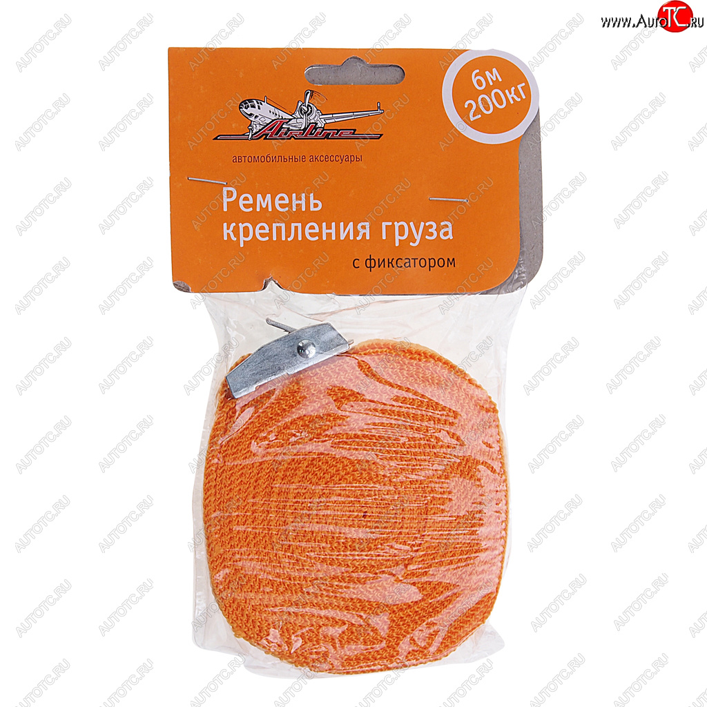 295 р. Стяжка крепления груза 0.2т 6м-25мм (полиэстер) с фиксатором AIRLINE AIRLINE as-t-02  с доставкой в г. Майкоп