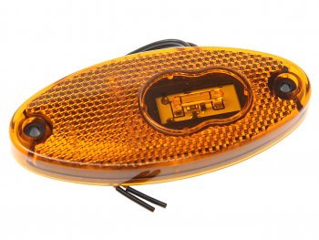 579 р. Фонарь габаритный LED желтый 12-24V (L=102мм, d=46мм, 2-светодиода) AT AT at22615 AT at22615  с доставкой в г. Майкоп. Увеличить фотографию 1