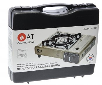 2 599 р. Плита газовая портативная в кейсе (с переходником) защита от ветра AT AT at35989  с доставкой в г. Майкоп. Увеличить фотографию 3