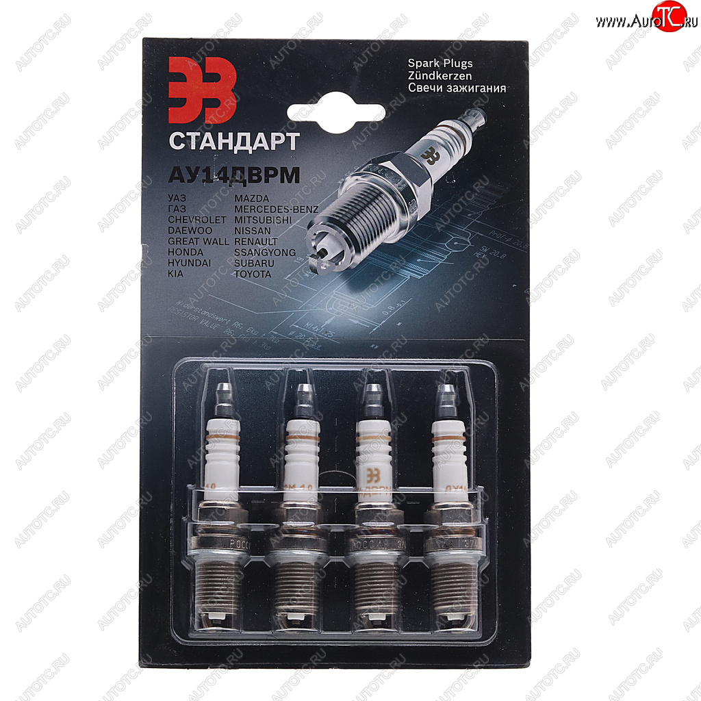 699 р. Свеча зажигания ВАЗ-2110 16V АИ-95 (блистер) комплект 4шт. ЗАЗС ЗАЗС ау 14дврм (1,0)  с доставкой в г. Майкоп